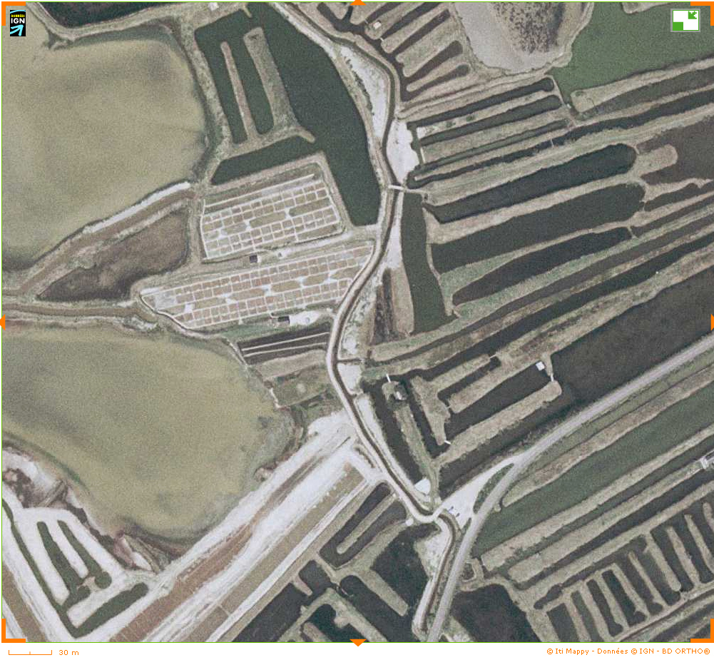 Vue aérienne du marais de l'Ile d'Olonne (Vendée) (©ign.fr)
